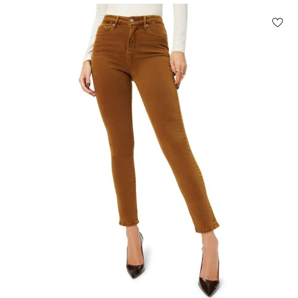 GOOD AMERICANS Good High-Rise‎ Stretch Slim bron Bronze Jeans Size 15